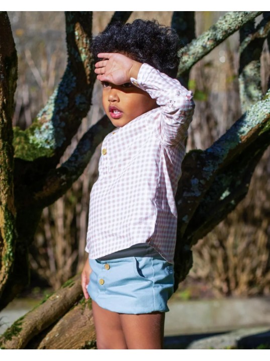 Conjunto Niño Camisa+Bombacho Blau i Rosa