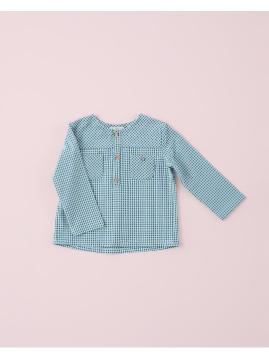 Camisa Niño Bolsillos Minivichy Eucalipto