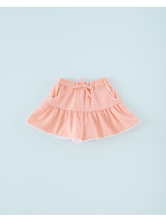 Falda Pantalón Minivichy Mandarina Mi Canesu