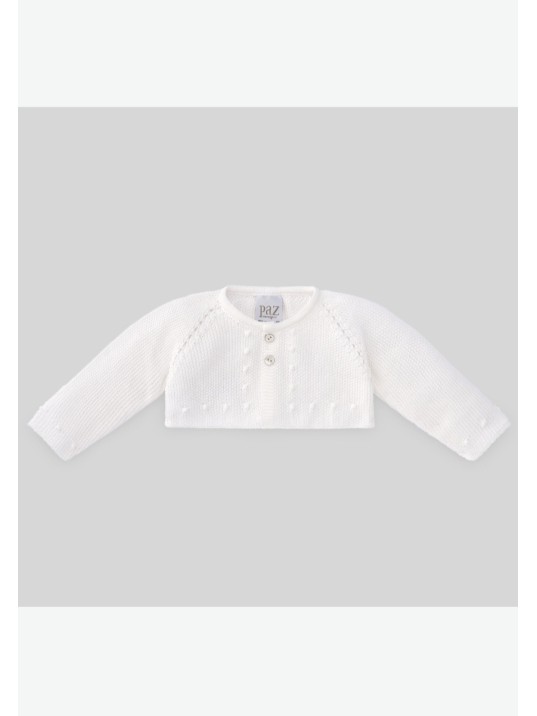 Chaqueta Corta Blanca Unisex Paz Rodíguez